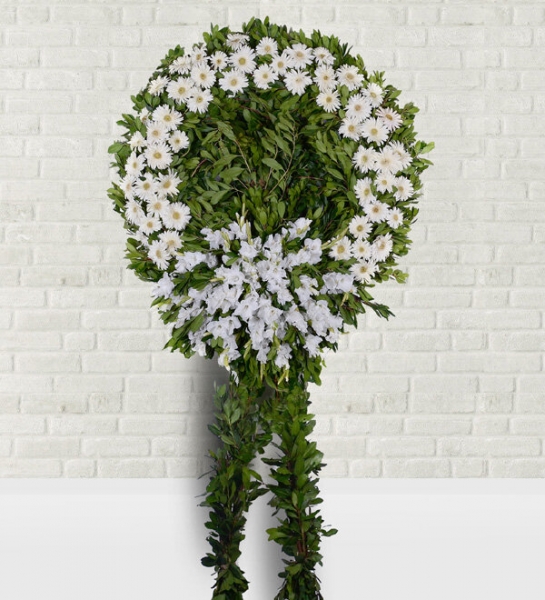 Beyaz Gerbera Çelenk